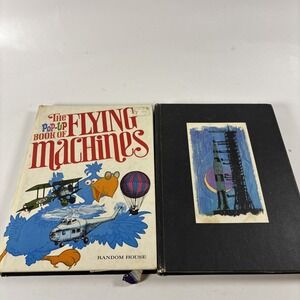 Vintage Pop Up Books Lot Flying Machines Random House NASA Space Apollo